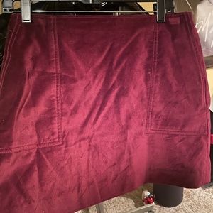 Gap Burgundy suede mini skirt